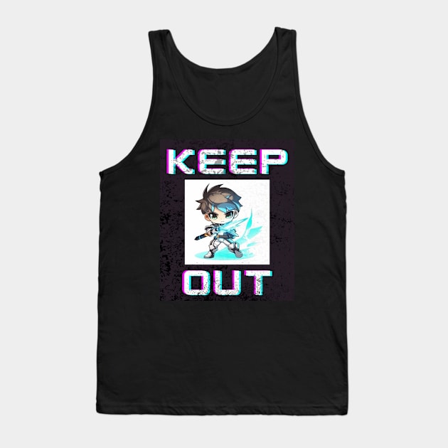 Keep Out - Anime Lover Game Sign Tank Top by MaystarUniverse